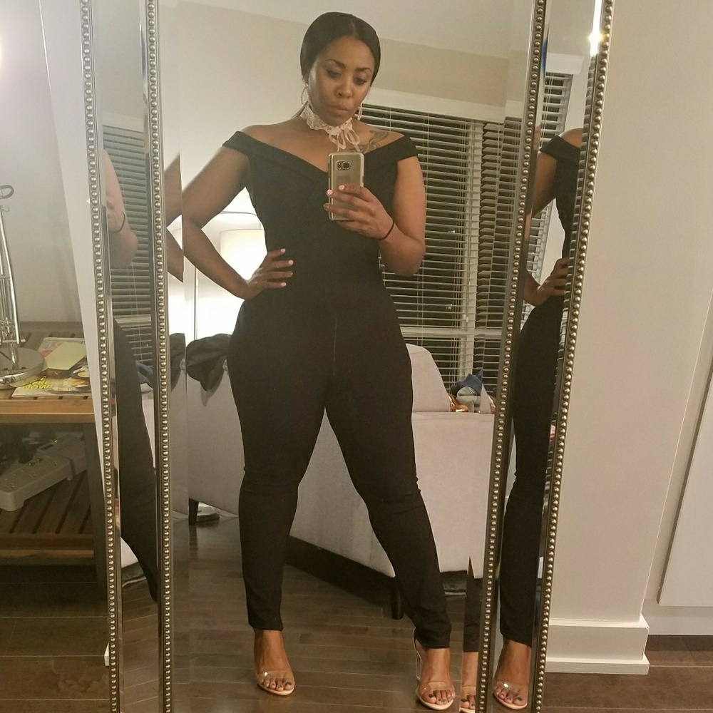 Off the shoulder jumpsuit